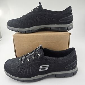 SKECHERS Flex Womens Size 7.5 Black #SN22169 Walking Athletic Sneakers